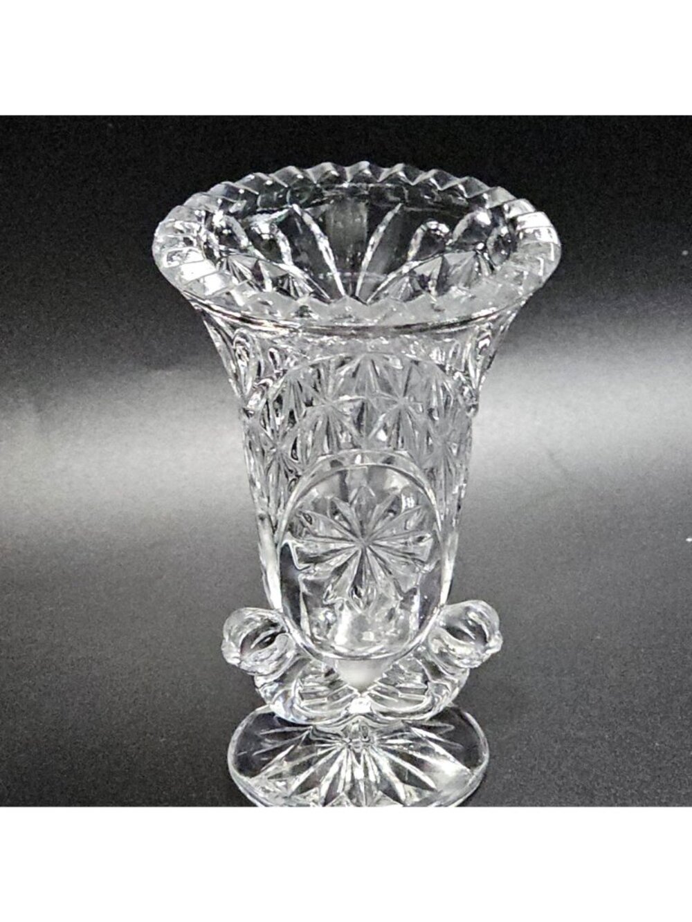 Hofbauer Byrds Crystal Bud Vase 4" German cut glass decor vintage 1990 wedding - Picture 5 of 7